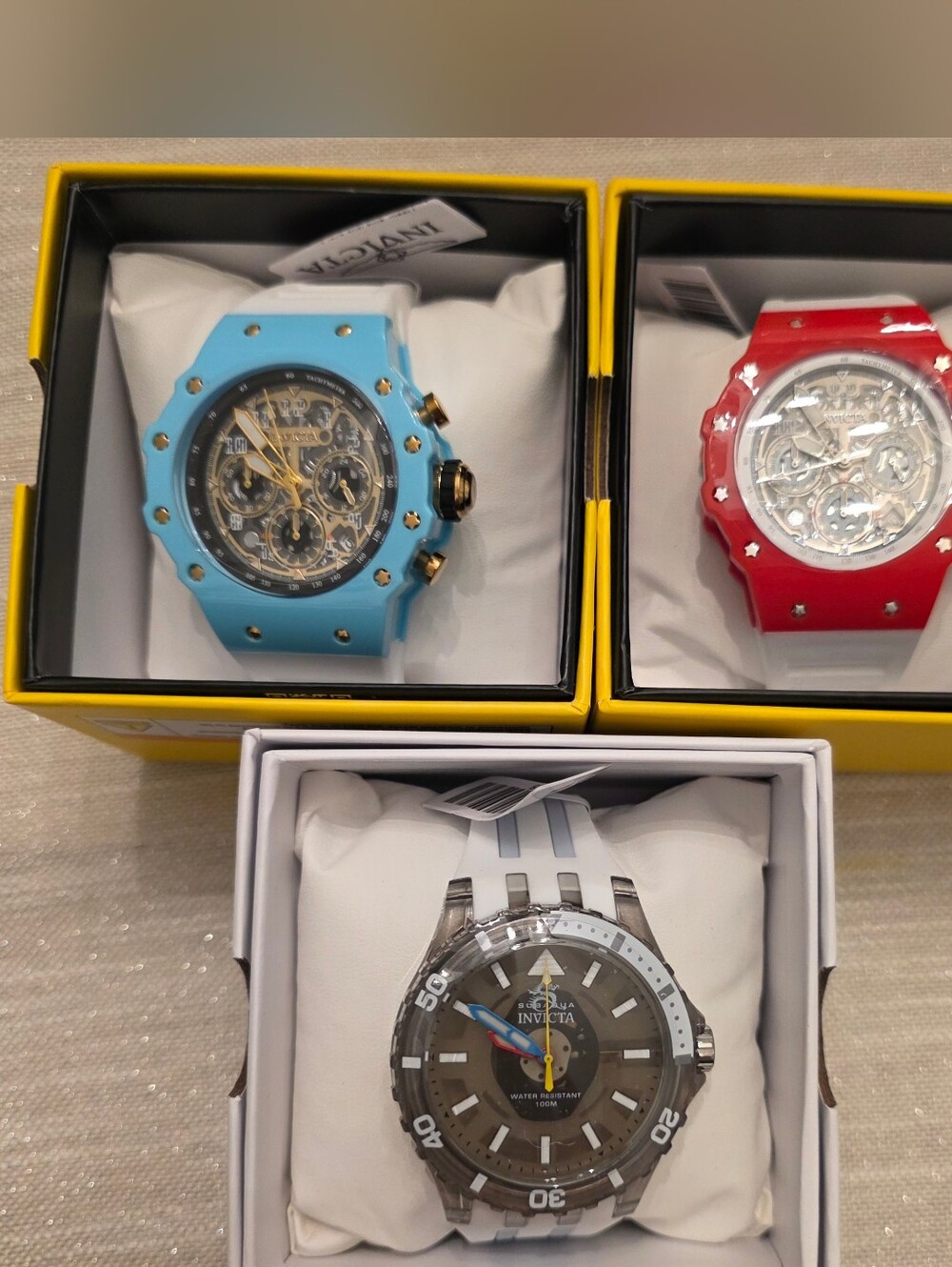 171.  Set Of 3- Invicta Racing And Subaqua Watches